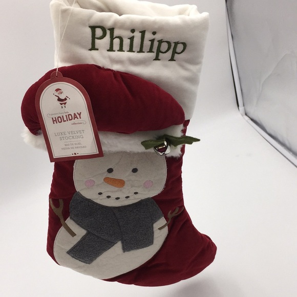 Pottery Barn Snowman Christmas Stocking “Philipp” - Picture 13 of 15